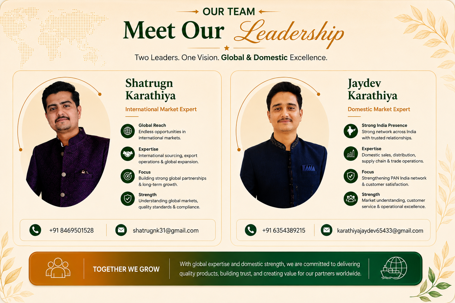 Our Team — Shatrugn Karathiya and Jaydev Karathiya